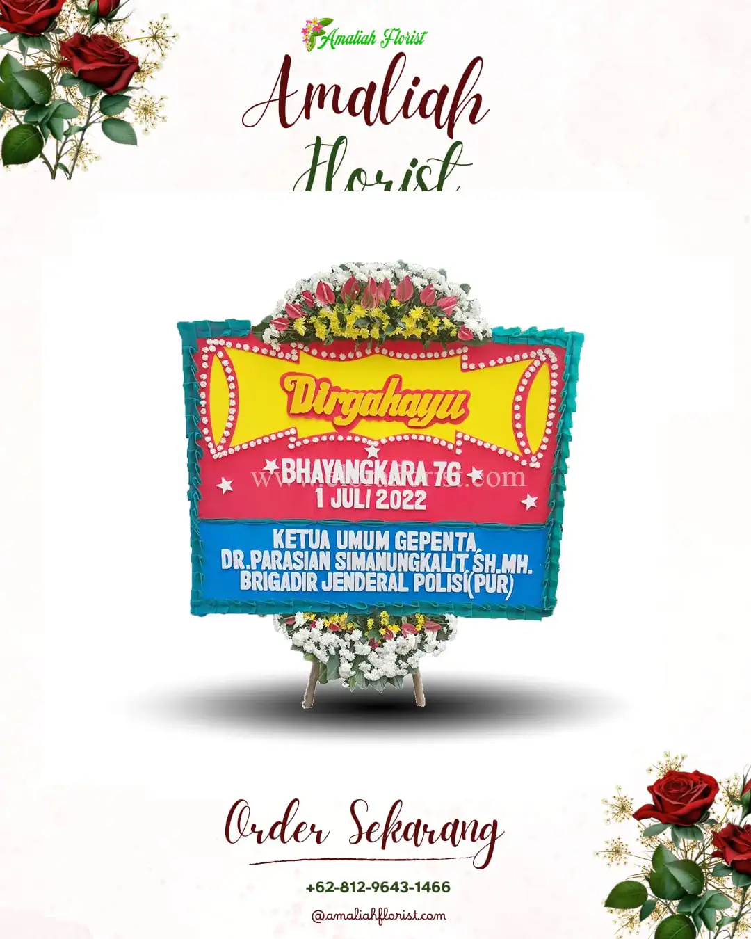 Papan Bunga HUT Ulang Tahun Sungai Bahar